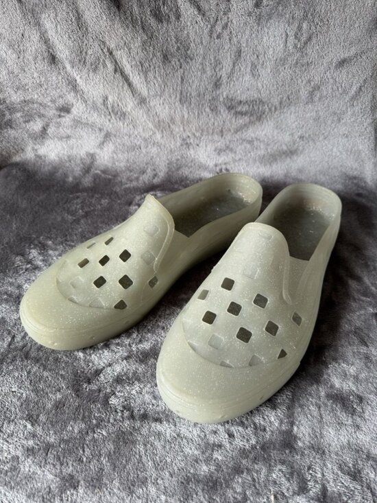 VANS UA Slip-On Mule TRK Mens Size 12 Glitter Grey Rubber Casual Low Water Shoes main image 4